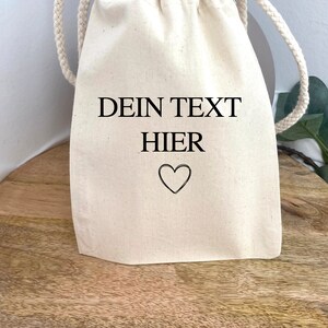 Personalisierter Geschenkbeutel Beutel mit Wunschmotiv Geschenkverpackung Stoffbeutel mit personalisierung Bild 3