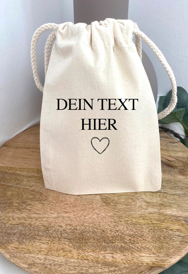 Personalisierter Geschenkbeutel Beutel mit Wunschmotiv Geschenkverpackung Stoffbeutel mit personalisierung Bild 3