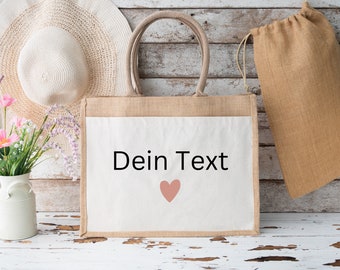 Jutetasche mit Wunschmotiv, dein Text hier, Geschenk Oma, individuelle Geschenke