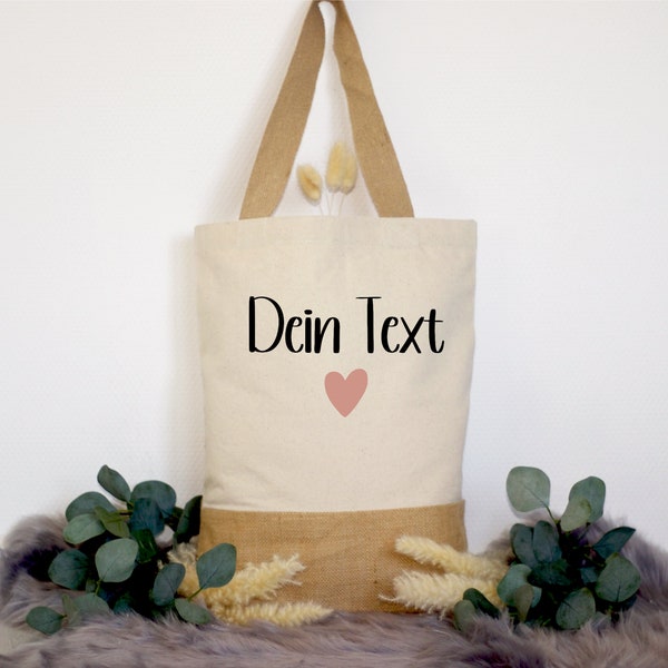 Jute bag with desired motif - your text here - shopping bag personalized - your own motif/text can be selected