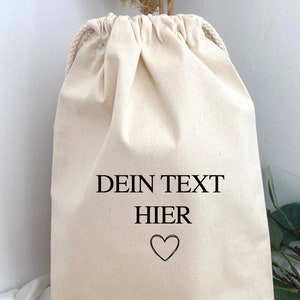 Personalisierter Geschenkbeutel Beutel mit Wunschmotiv Geschenkverpackung Stoffbeutel mit personalisierung Bild 2