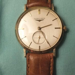 longines dress watch gold Longine 1950s Vintage, With Leather Strap 19-Jun-2024-UK
