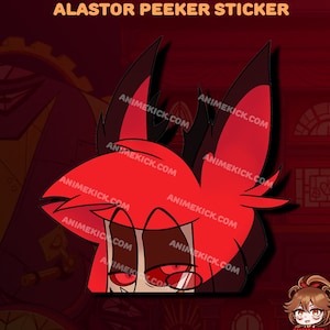 Alastor Peeker Sticker| Hazbin Hotel| Alastor The Radio Demon Sticker