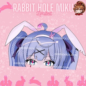 Adesivo Miku Rabbit Hole / Adesivo Rabbit Hole Miku Peeker / Hatsune Miku