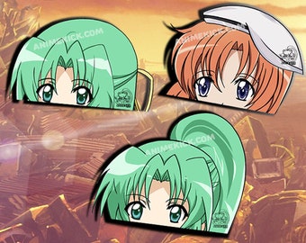 Higurashi Peeker Sticker Pack Mion Rena | When they cry