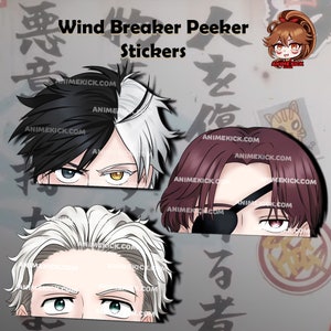 Wind breaker Haruka Sakura , Umemiya , Suo Peeker Stickers | Wind  breaker | Bofurin