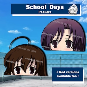 School Days | School Days Anime Peeker Stickers
