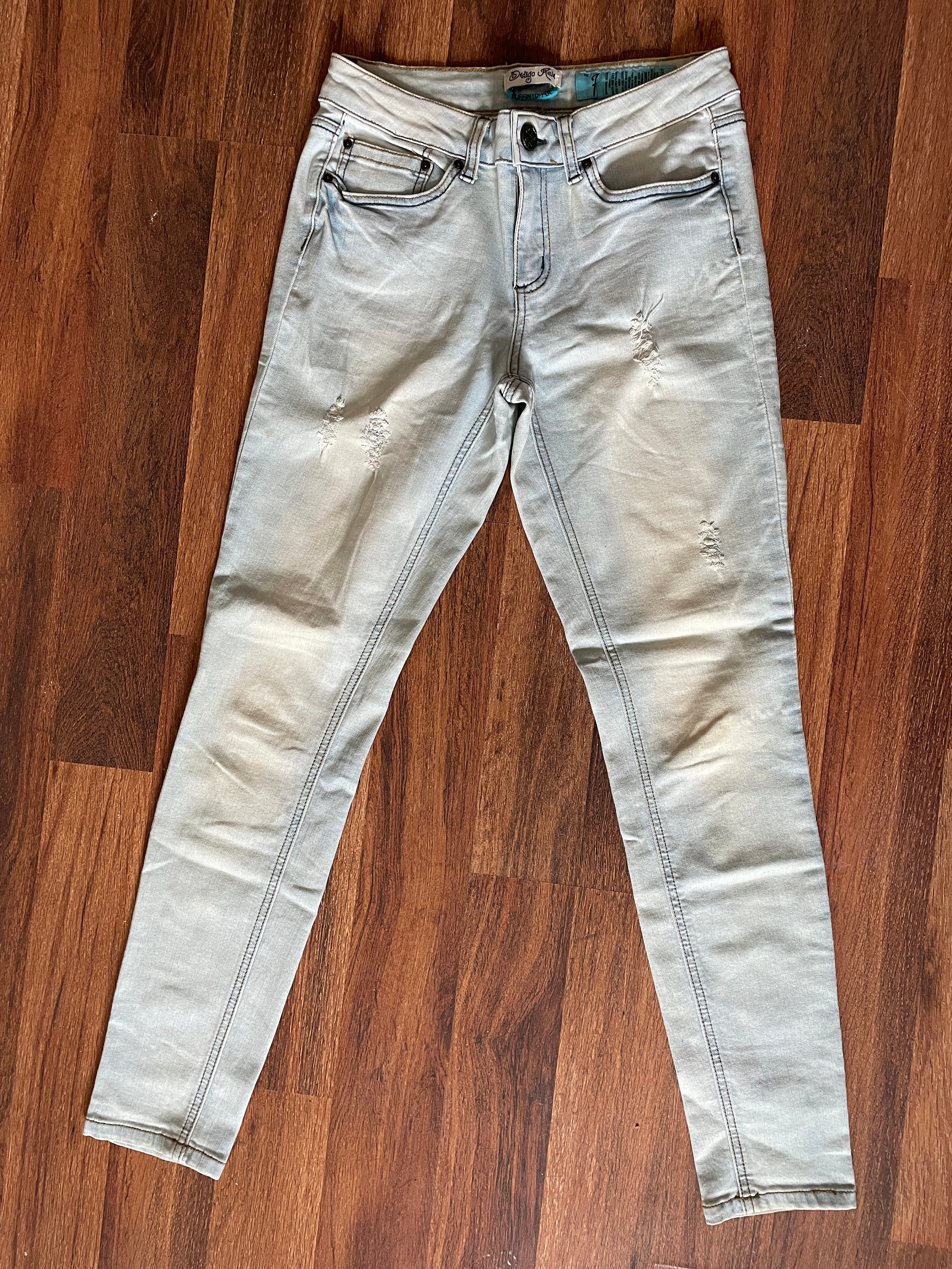 Y2K Indigo Rein Acid Wash High Rise 