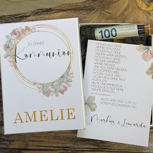 Geschenkbox, Konfirmation, Firmung, Kommunion, Geldgeschenk personalisiert
