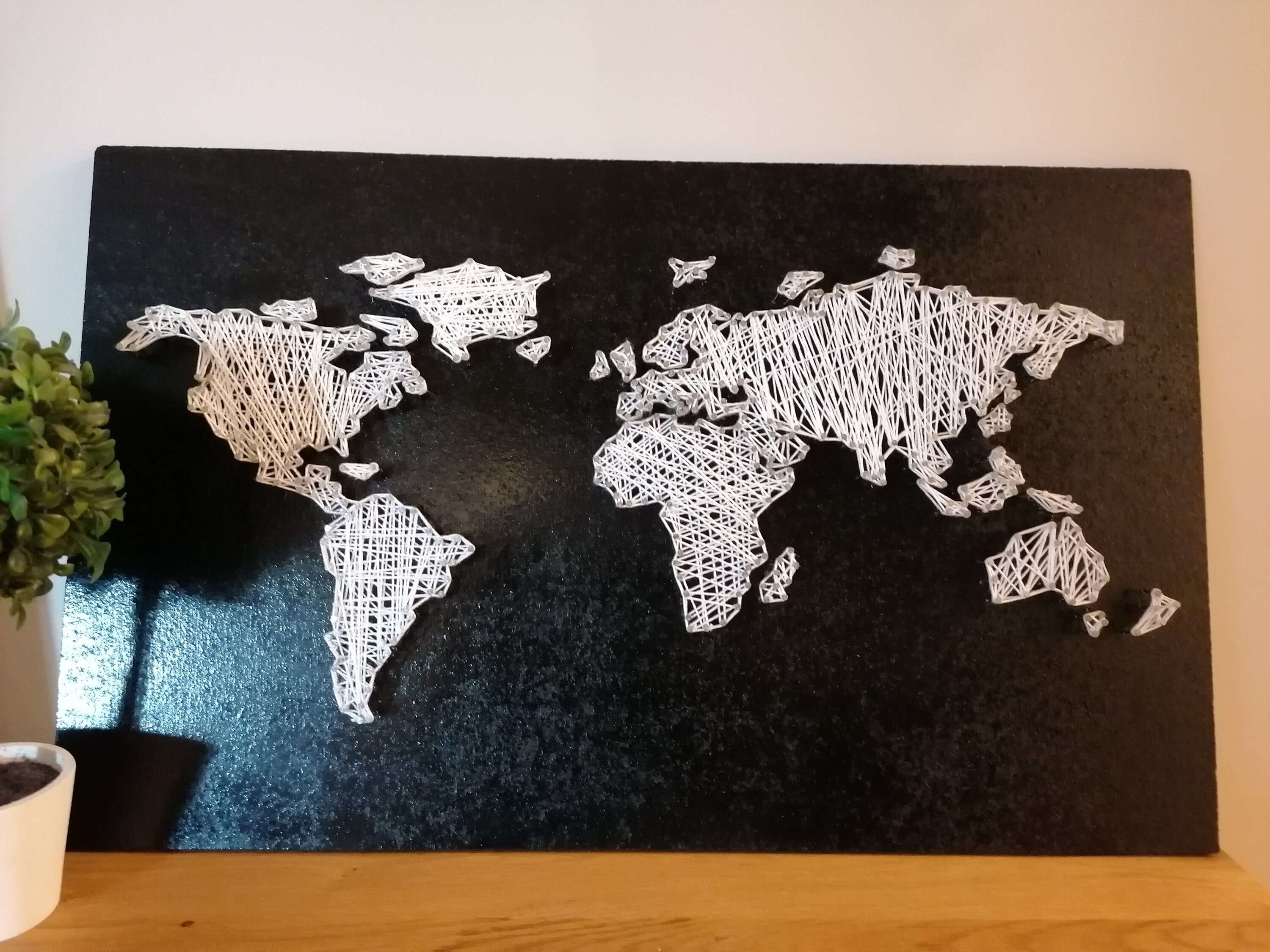 Carte Du Monde String Art
