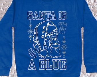 Everton Christmas jumper sweatshirt, Unisex stylish fit, Ringspun cotton and polyester