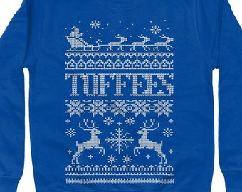 Everton christmas jumper sweatshirt, Unisex stylish fit, Ringspun cotton and polyester, double sided print