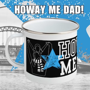 Newcastle 11oz enamel mug, Gift for Dad