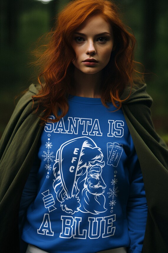Everton Christmas Jumper Sweatshirt Unisex Stylish Fit Ringspun