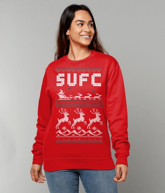 Sheffield Christmas Jumper Unisex Stylish Fit Ringspun Cotton