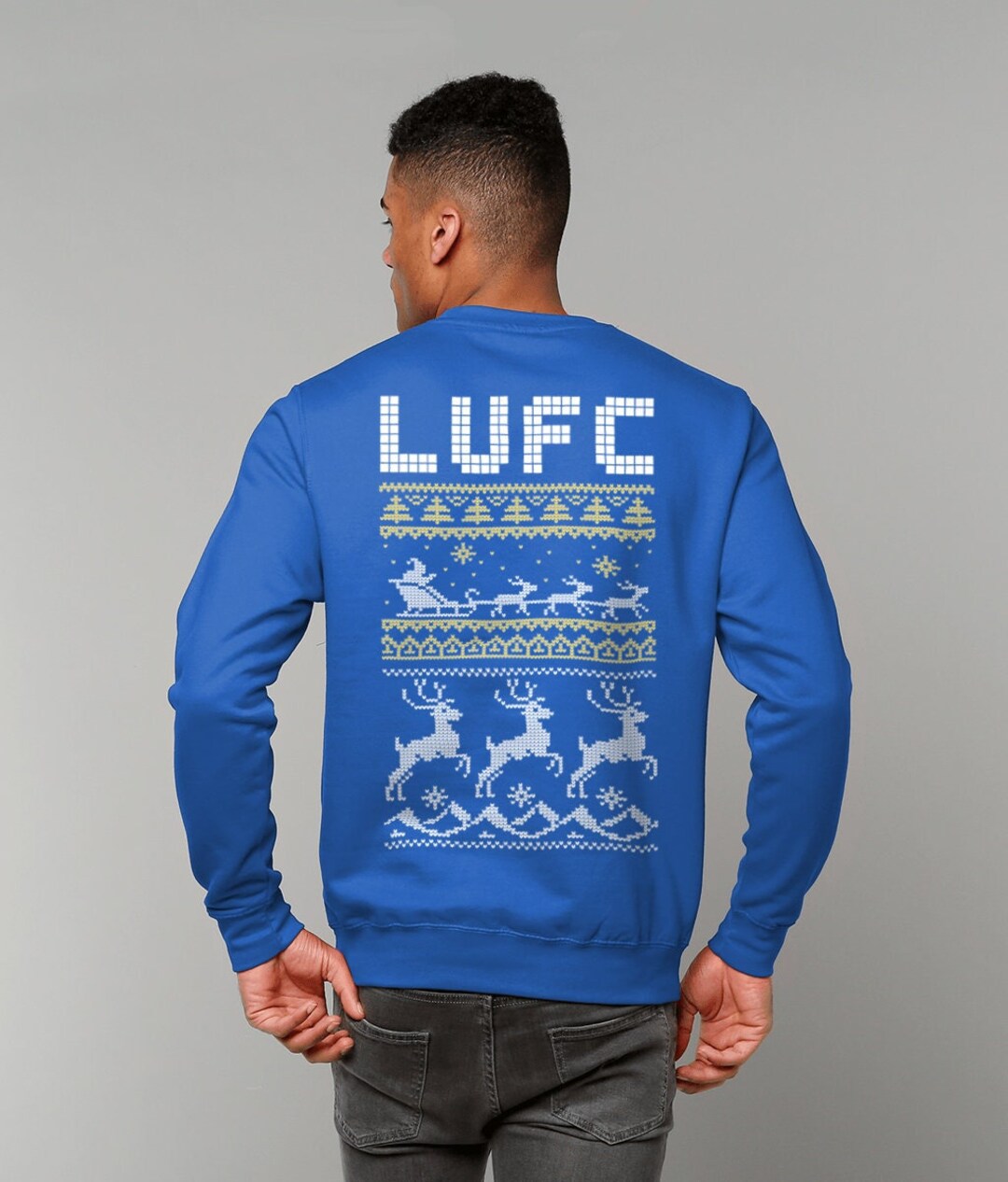Leeds United Christmas Jumper Unisex Style Stylish Fit Etsy UK