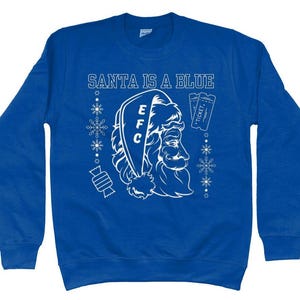 Everton kids Christmas jumper sweatshirt, Unisex stylish fit, Ringspun cotton and polyester