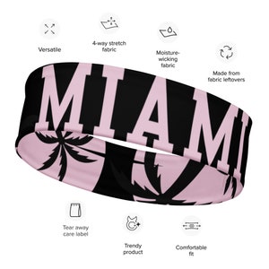 Inter Miami Soccer headband for Inter Miami fan gift for Miami Soccer fan