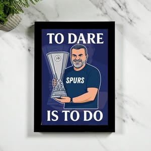 Tottenham Europa League wall art | Ange Postecoglou framed poster