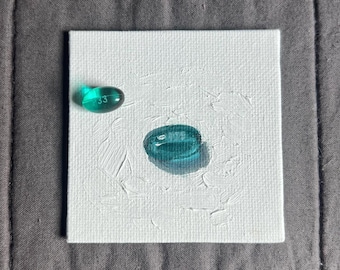 Ibuprofen Painting | Oil on Panel | 2.5x2.5 inches | Pill Art