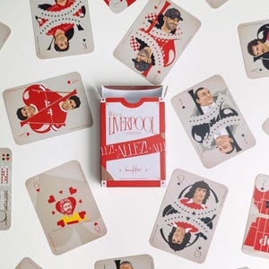 La storia del Liverpool FC - Carte da gioco / 54 illustrazioni del Liverpool FC / Merchandising del Liverpool Football Club, regalo per i tifosi