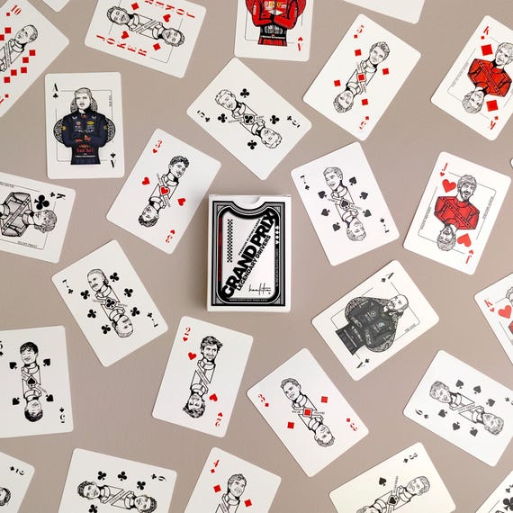 Formula 1 Playing Cards: 53 F1 Drivers Illustrated on Grand Prix