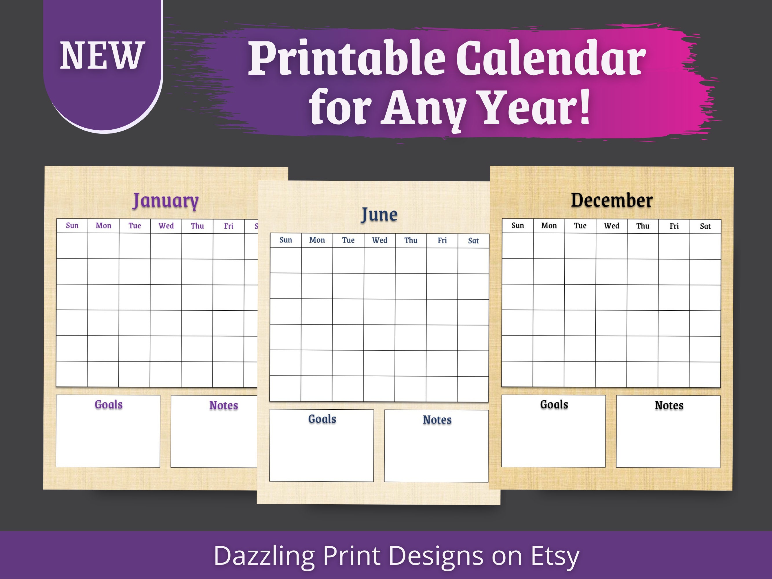 undated monthly blank calendar is a printable template pdf etsy sweden