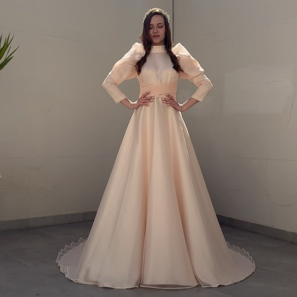 Blush Evening Dress Etsy