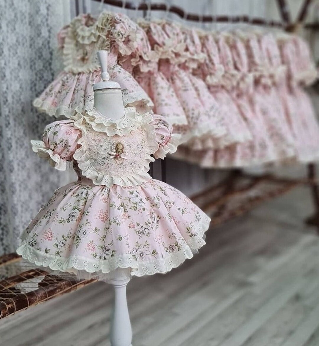 Vintage 70s 80s Flower Print Toddler Baby Girls Soft Pink - Etsy