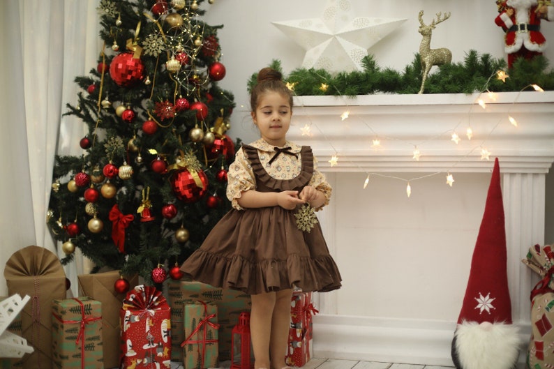 Vintage Baby Girl Brown Dress Clothing Vintage Baby Girls Etsy