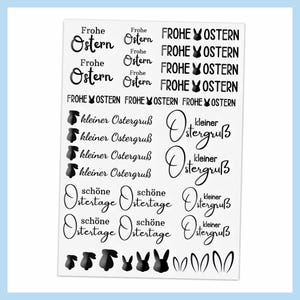 Randlose Rub-On Sticker Ostern, frohe Ostern, DIN A5, für Keramik, Glas, glatte Oberflächen
