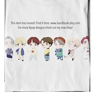 TinyTan Idol Line-Up Fan T-Shirt - K-Pop Jungen Mitglied Grafik Tee