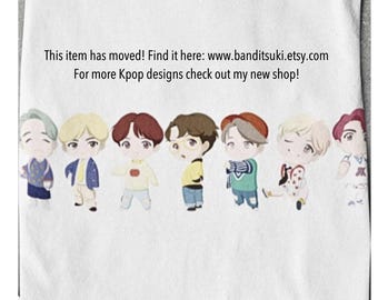 Camiseta de fã da formação do grupo TinyTan - Camiseta gráfica com os membros do K-Pop