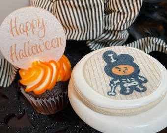 Halloween Edible Cake/Cupcake Toppers: Adorable BTS BT21 Custom design