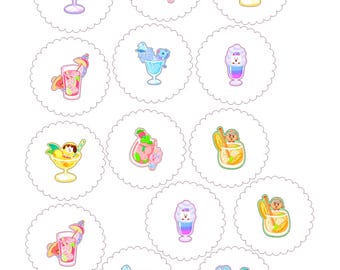 BT21 Wafer Paper Cupcake Toppers: Kpop Party Decorations