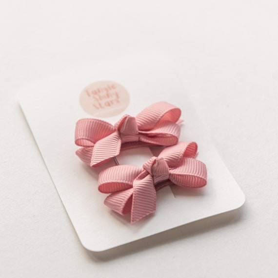 Ballerina Pink Little Bow Hair Barrettes Babies Hair Etsy