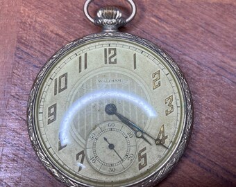 waltham pocket watch silver