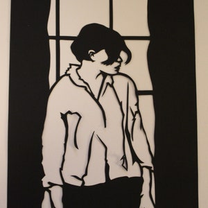 Toulouse Lautrec Montrouge, Paper cut, papercut, by hand image 1