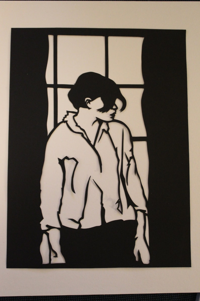 Toulouse Lautrec Montrouge, Paper cut, papercut, by hand image 1