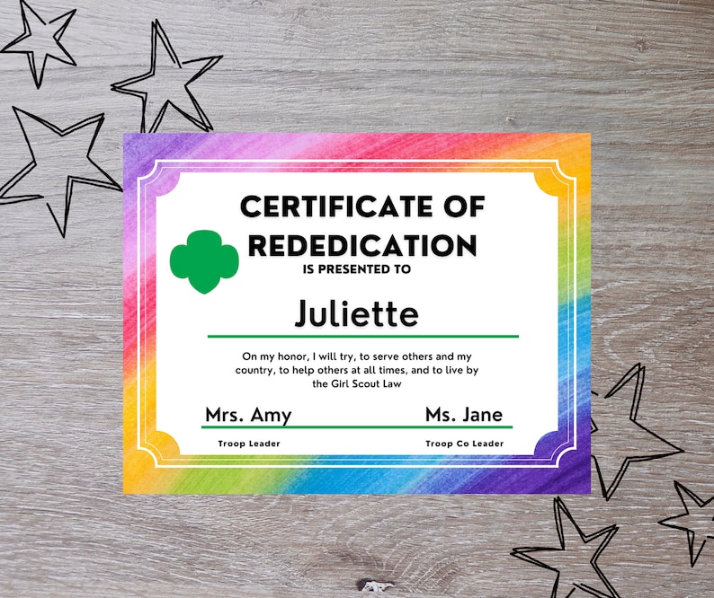 Certificate of Rededication/investiture - Etsy