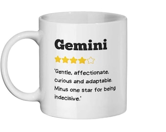 Gemini Mug, Star Sign Gemini Gift for daughter/friend/sister/girlfriend birthday astrology Gifts