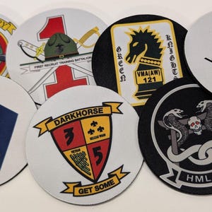 Personalized Marine Corps Unit Coasters - Custom Military Gift