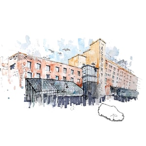 Asbury Hotel - Asbury Park (aquarel)