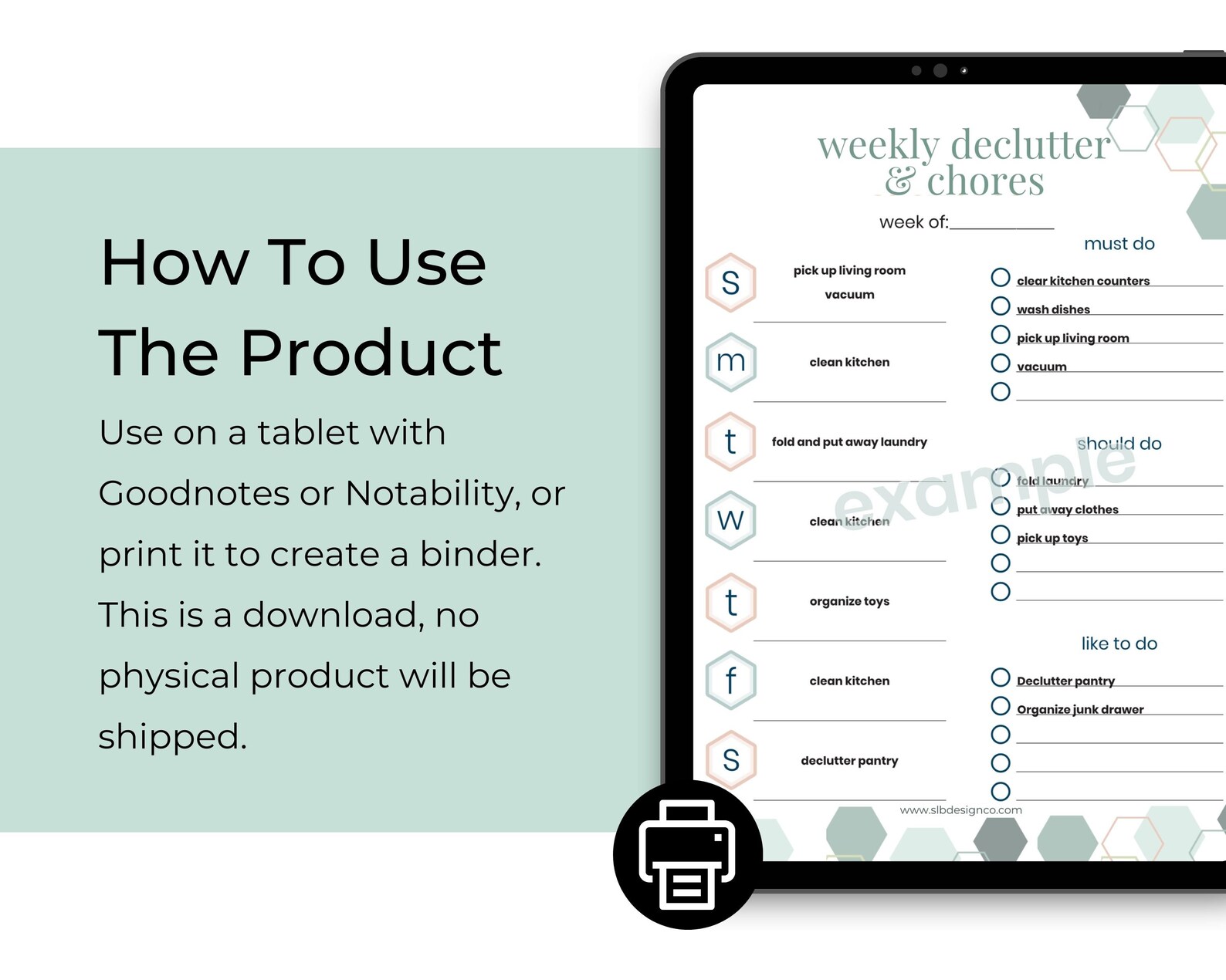 Ultimate Decluttering Planner INSTANT DOWNLOAD Printable Binder Tablet ...