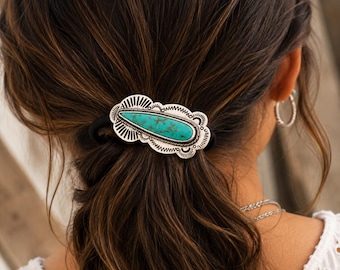 Silver Horse Head Ponytail Holder | Western Cowgirl Hair  display picture 2