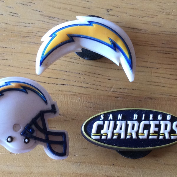 San Diego Chargers NFL - Jibbitz - Authentic Shoe Charm - Rare - for Croc Shoe Holes