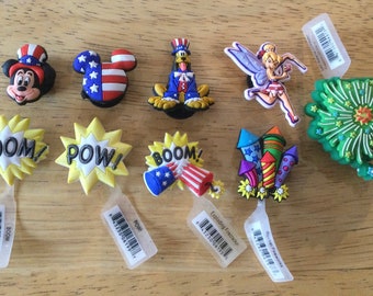4th of July Disney Fireworks LED Jibbitz - Authentic Shoe Charm - Rare - for Croc Shoe Holes