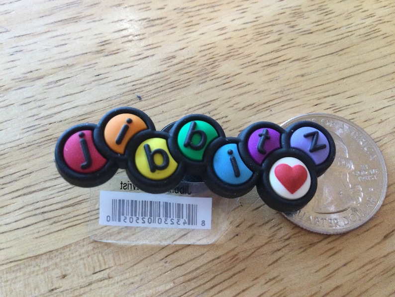 Jibbitz Logo Fits Croc Holes. Orange or Green Keychain. Etsy Australia