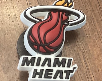 NBA MIAMI HEAT - Authentic Jibbitz Shoe Charm - Rare - for Croc Shoe Holes