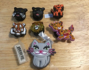 Cats, Panther, Tiger, Lion - Jibbitz - Authentic Shoe Charm - Rare - for Croc Shoe Holes